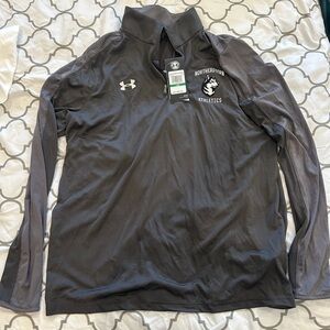 Northeastern University Huskies Athletics 1/4 dark grey large under armour NWT